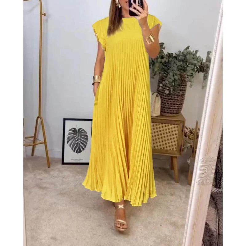 Mathilde™ | Robe Maxi Plissée