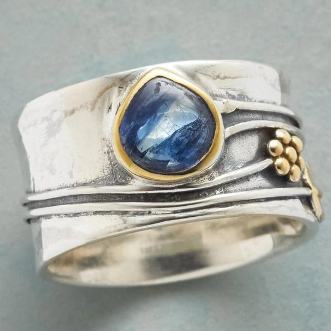 Bague de méditation en pierre précieuse bohémienne