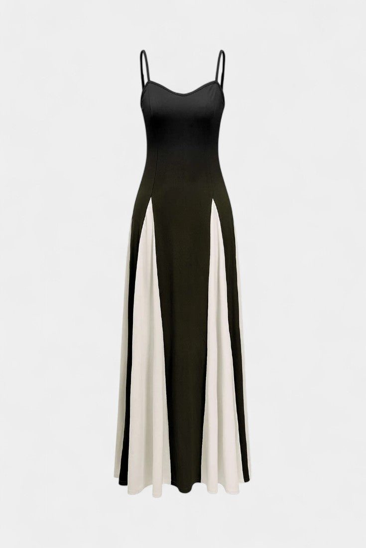 Catalina™ | Robe Longue Maxi Bicolore à Bretelles Fines