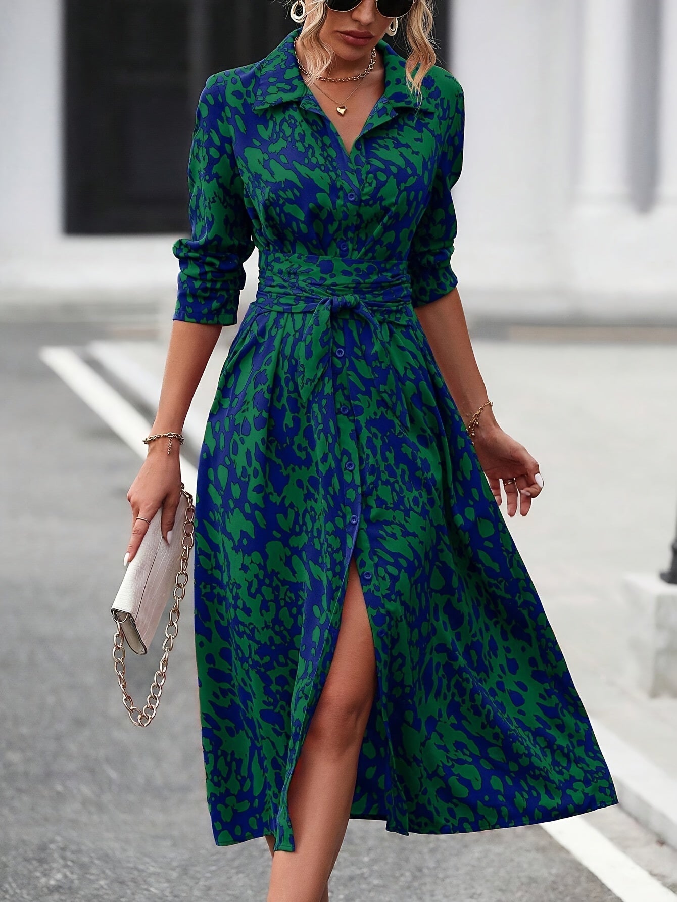 Anaëlle™ | Robe Chemise Ceinturée