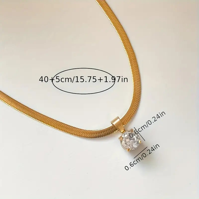 Collier Pendentif Élégant en Strass