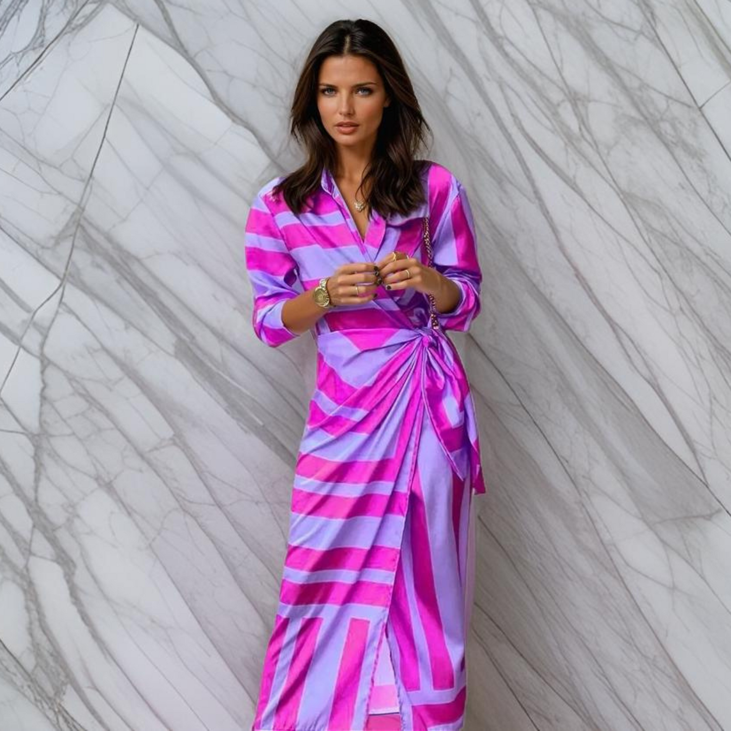 Amira™ | Robe Portefeuille Imprimée