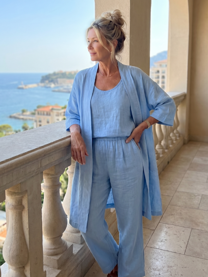 Yael | Ensemble de Haut et Pantalon Détendu en Trois Pièces