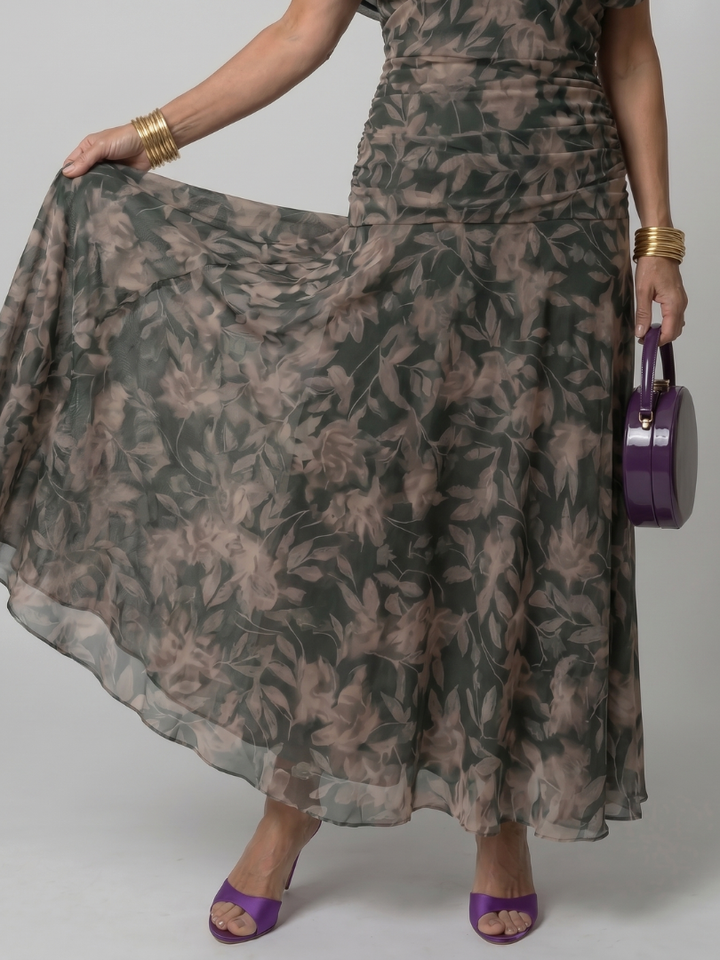 Calen | Robe Midi à Épaules Dégagées
