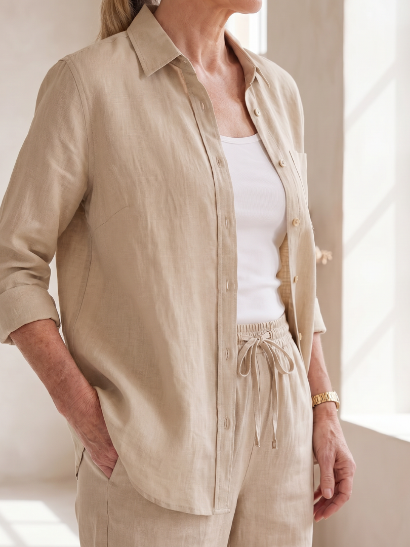 Noor | Ensemble Chemise à Manches Longues et Pantalons Tapered