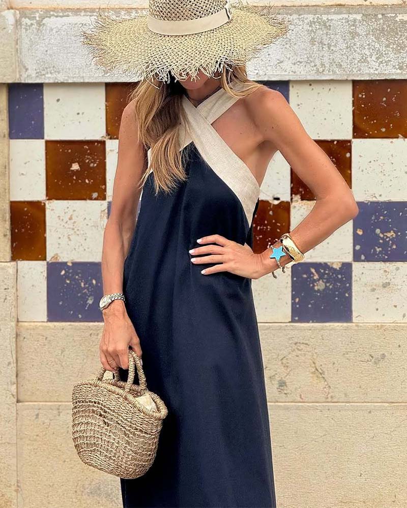Liese™ | Robe Croisée Contrastée
