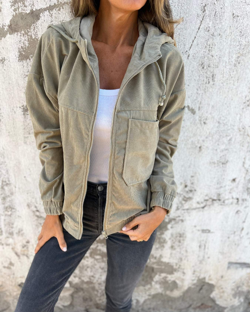 Danna™ | Veste Côtelée à Capuche