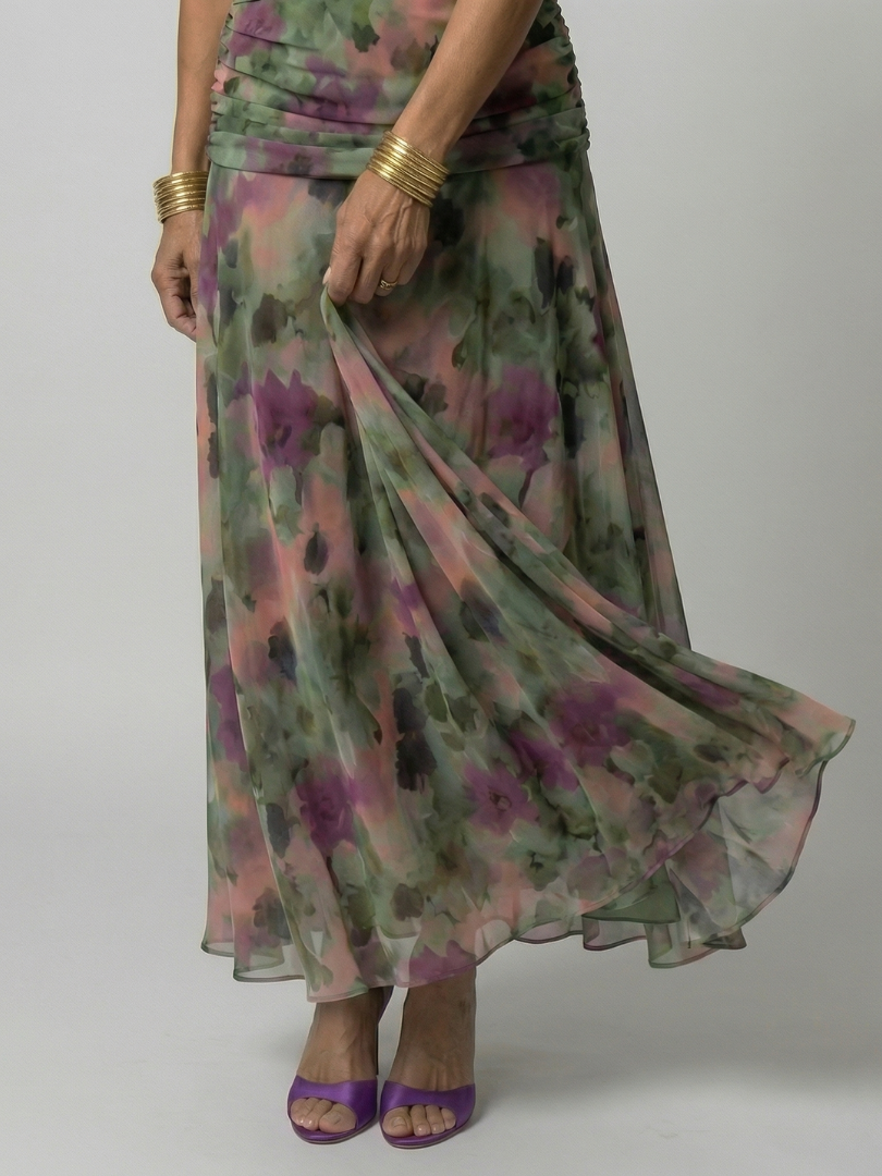 Calen | Robe Midi Décontractée à Épaule Dégagée
