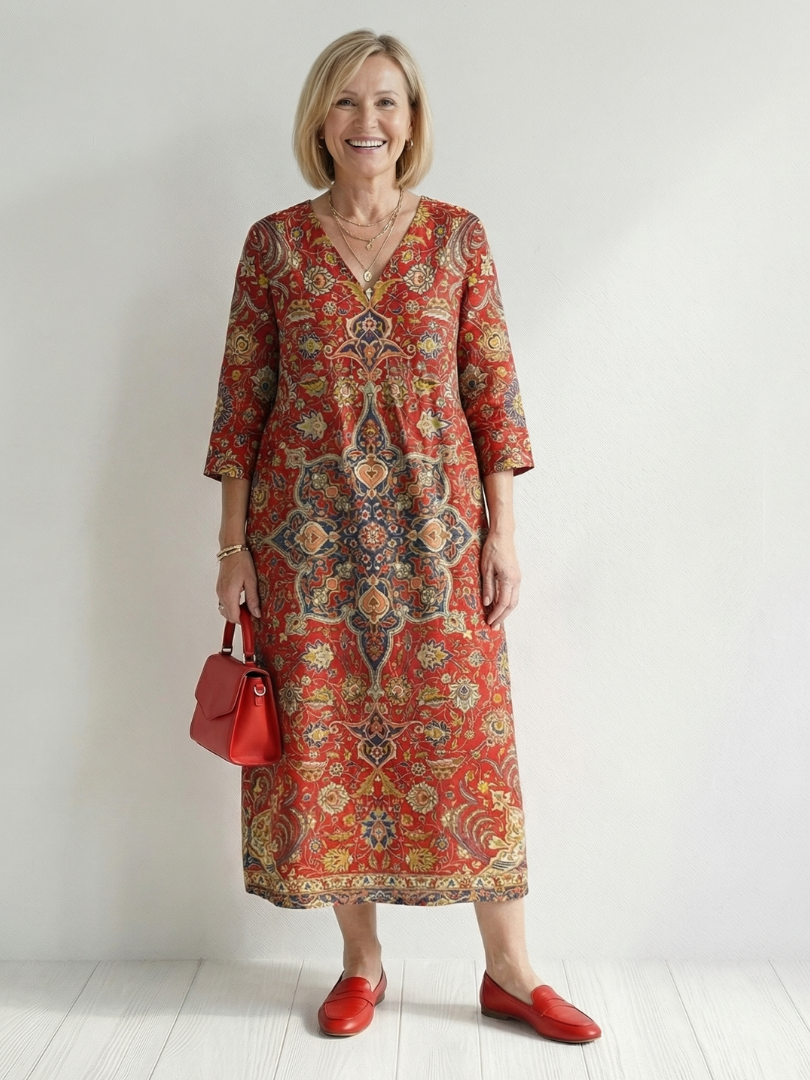 Carter | Robe Midi Patchwork Ease