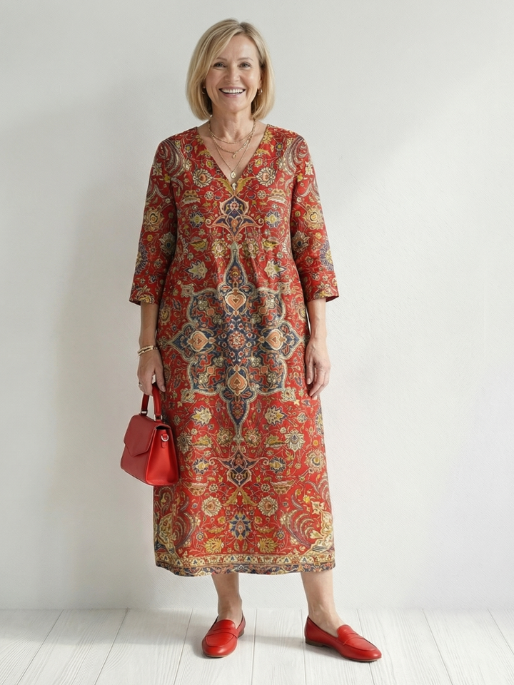 Carter | Robe Midi Patchwork Ease