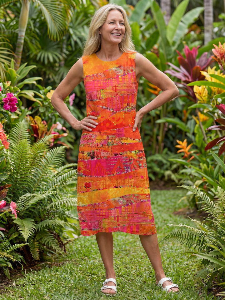 Leilani | Robe Midi Chemin Peint