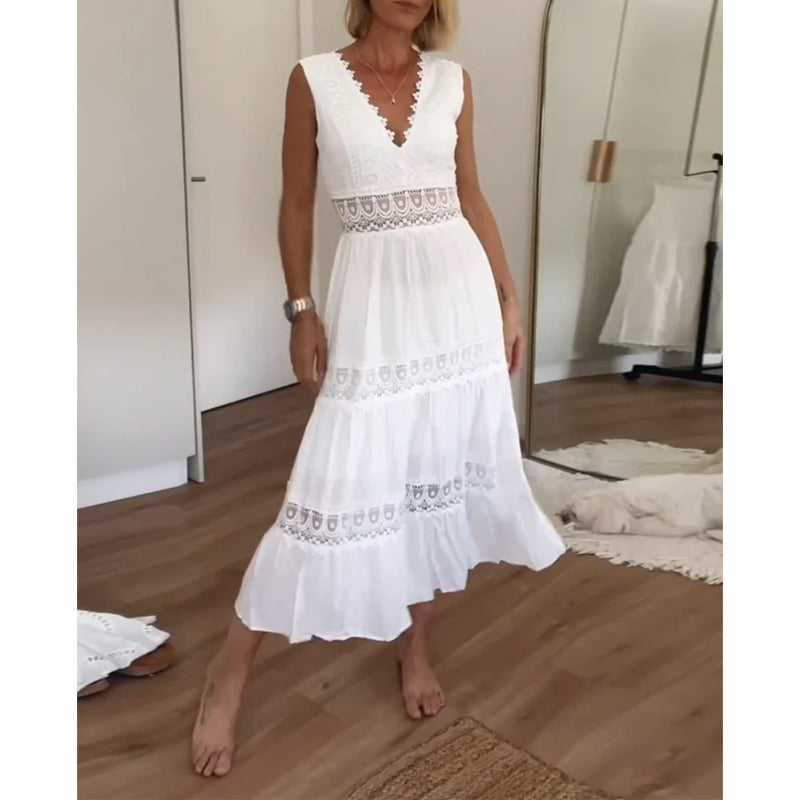Alyssa™ | Robe Midi Dentelle