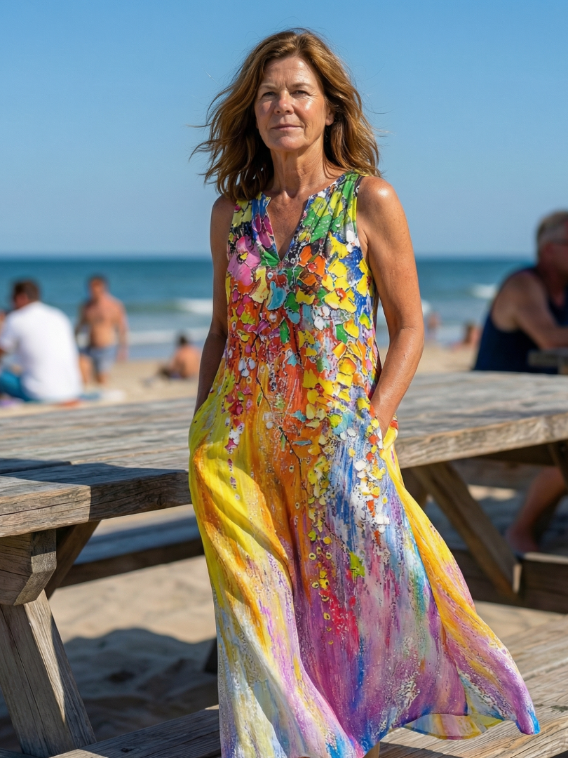 Alina | Robe Maxi en Plein Air