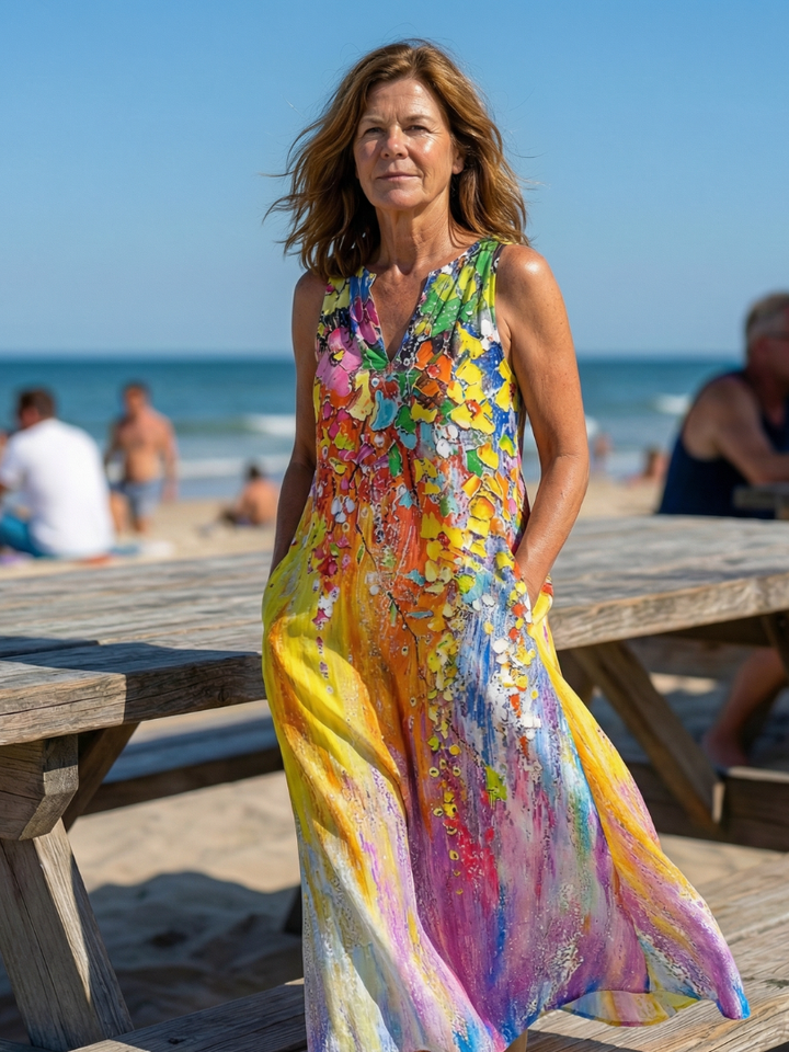 Alina | Robe Maxi en Plein Air