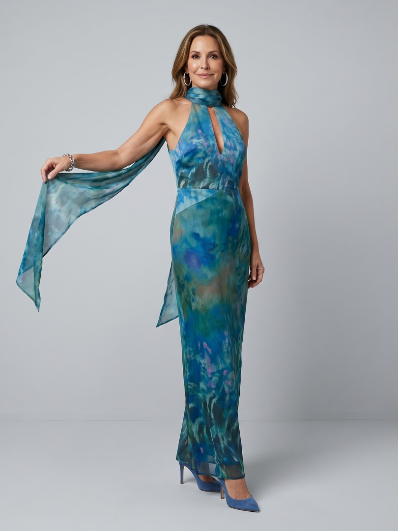 Juniper | Robe Maxi Sans Manches à Col Halter avec Ouverture