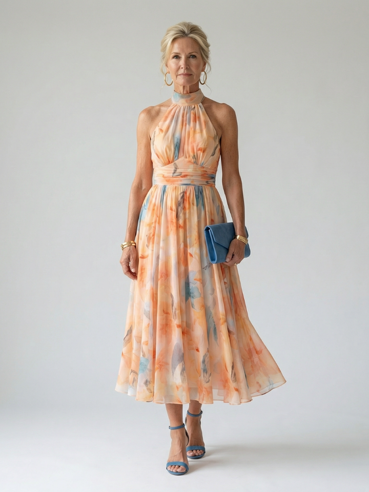 Elin | Robe Midi Halter Douce