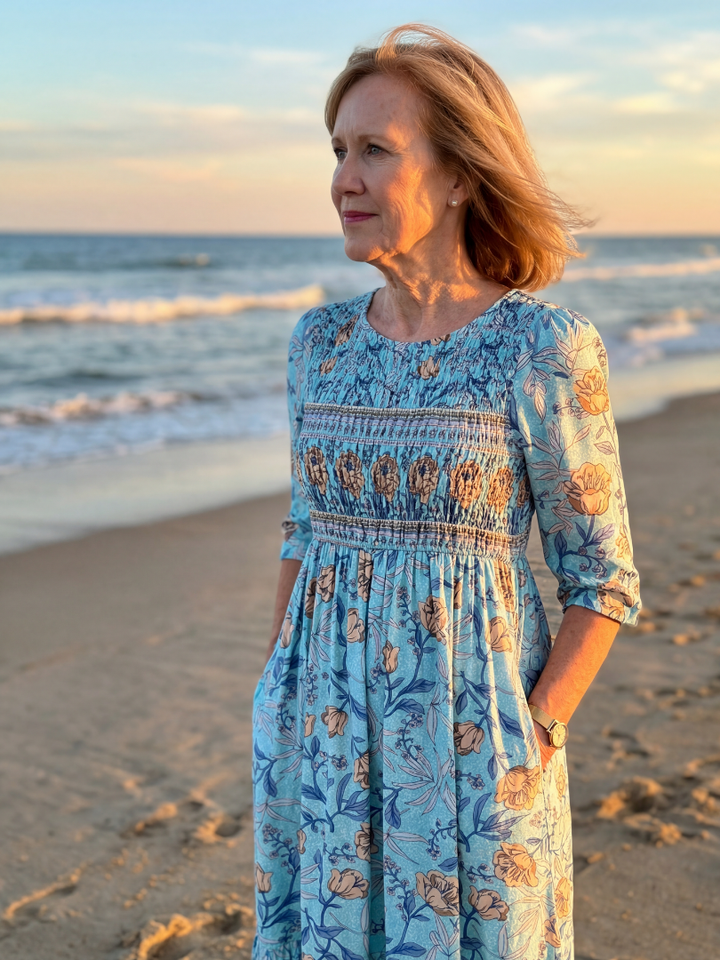 Halia | Robe Midi à Fleurs des Prairies