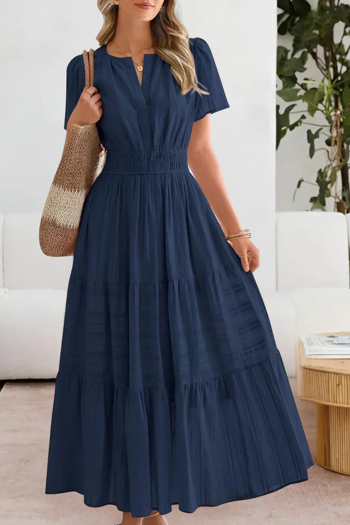 Emma | Robe maxi avec taille froncée