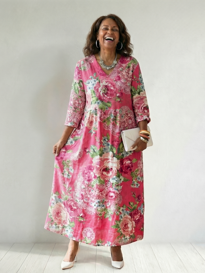 Freya | Robe Midi Fleuri