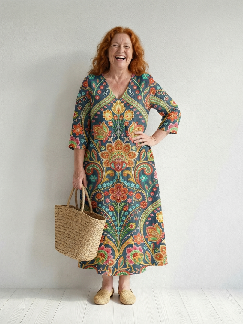 Lara | Robe Midi Jardin Facile