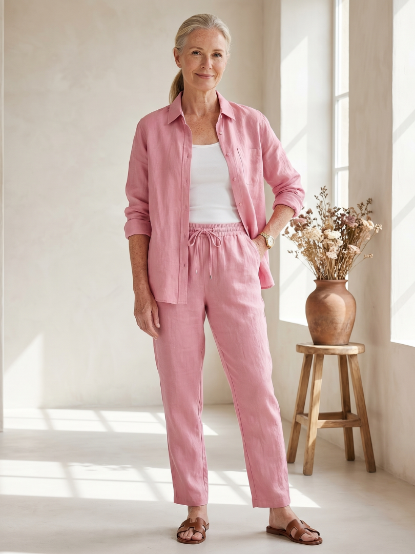 Noor | Ensemble Chemise à Manches Longues et Pantalons Tapered