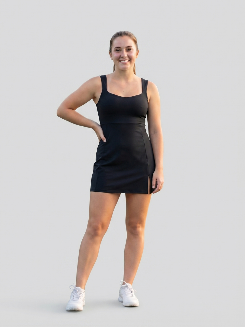 Velune | Robe de Tennis à Encolure Carrée