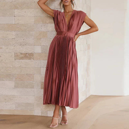 Élise™ | Robe Plissée Midi
