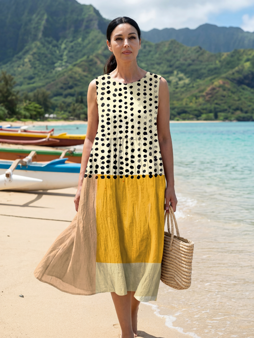 Hugo | Robe Midi à Pois de Jardin