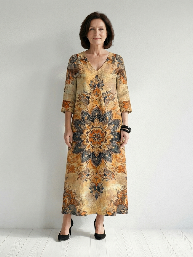 Damon | Robe Midi Florale Douce
