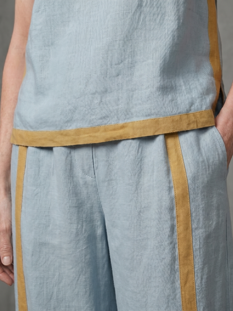 Inara | Ensemble Haut Sans Manches et Pantalons Large à Contraste