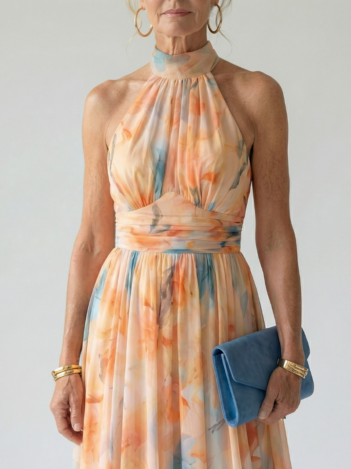 Elin | Robe Midi Halter Douce