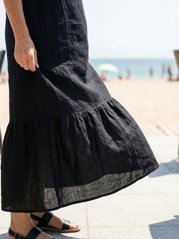 Ismerie | Robe Midi Drapeau Facile