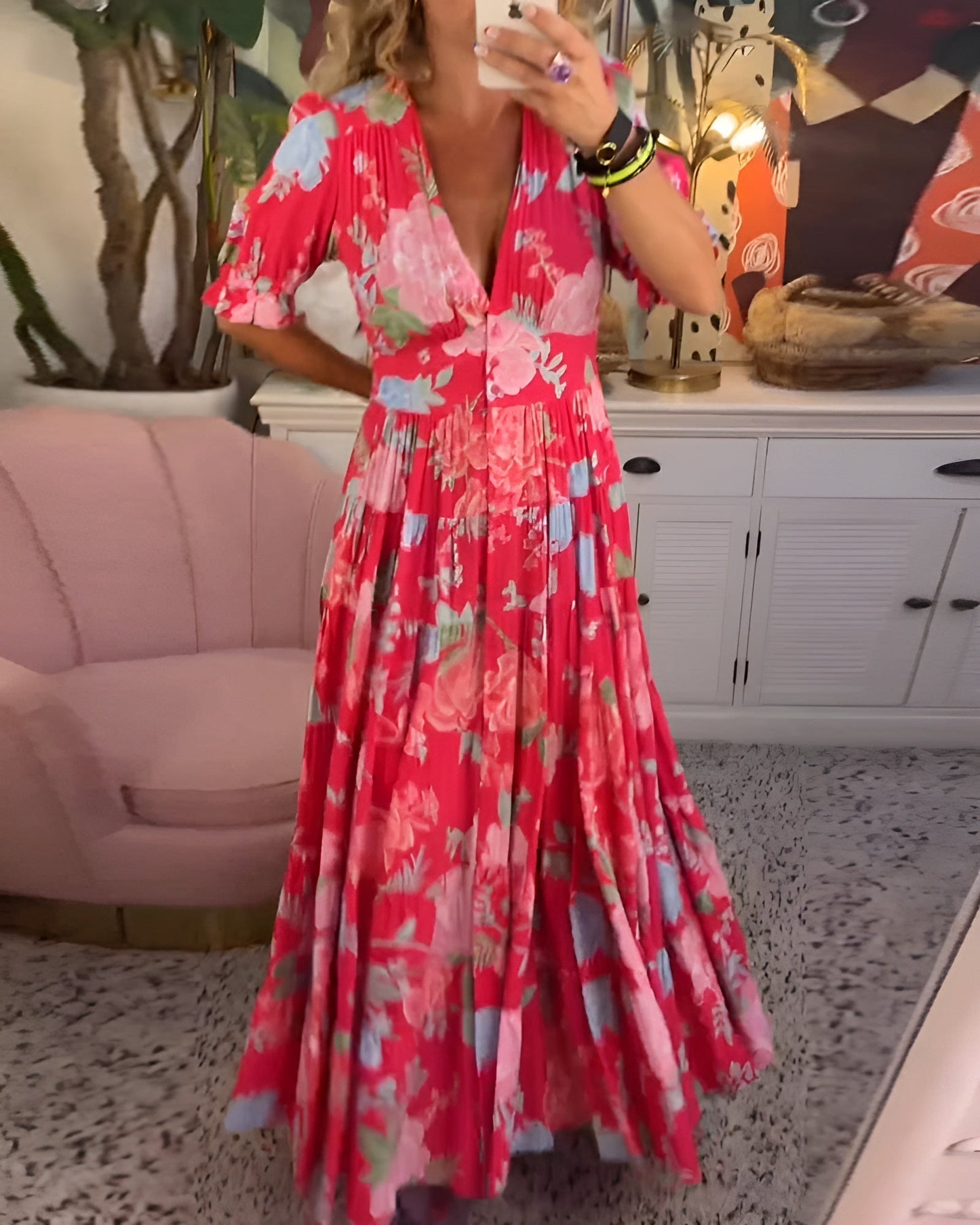 Caterina™ | Robe Longue Fleurie