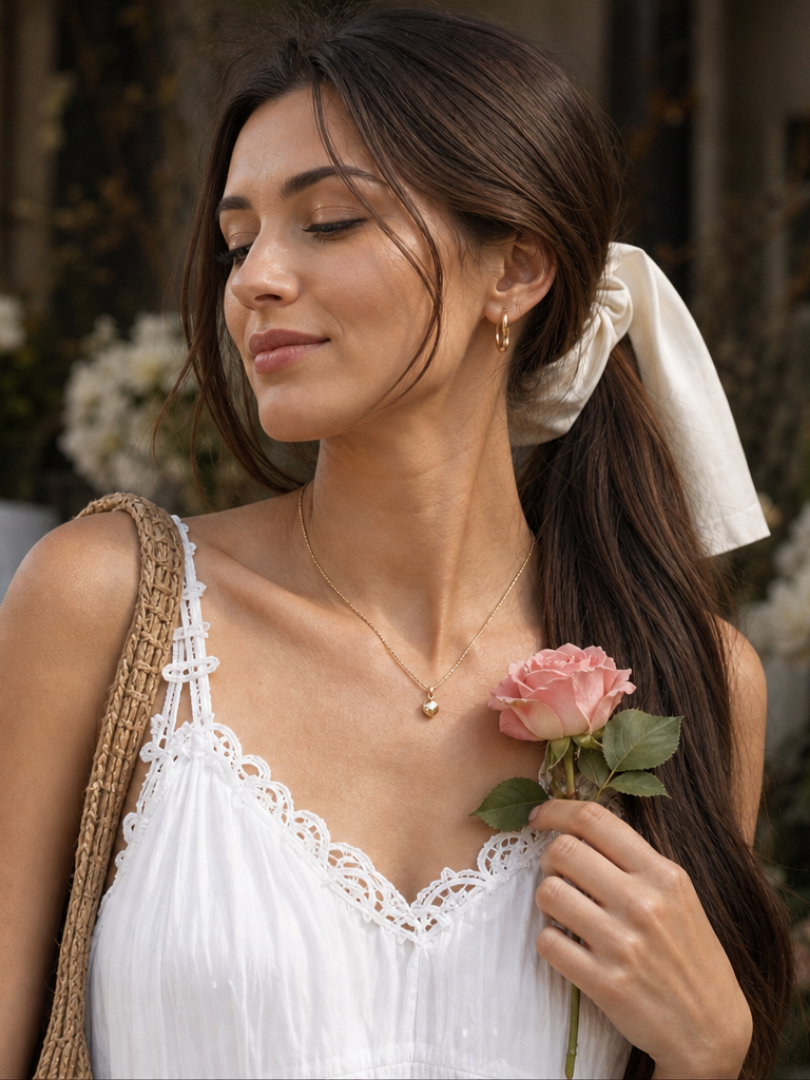 Lorelei | Robe Midi à Bretelles Spaghetti avec Couches en Dentelle Étagées