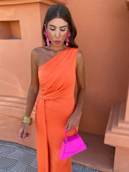 Lia™ | Robe Longue Asymétrique