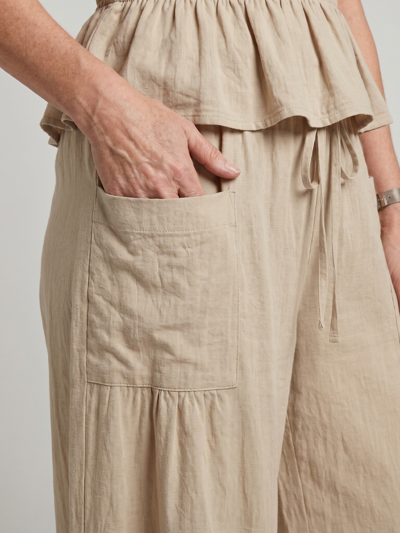 Eirenne | Haut à détails peplum et pantalon large