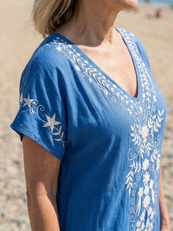 Elyra | Robe Midi Drapée Légère