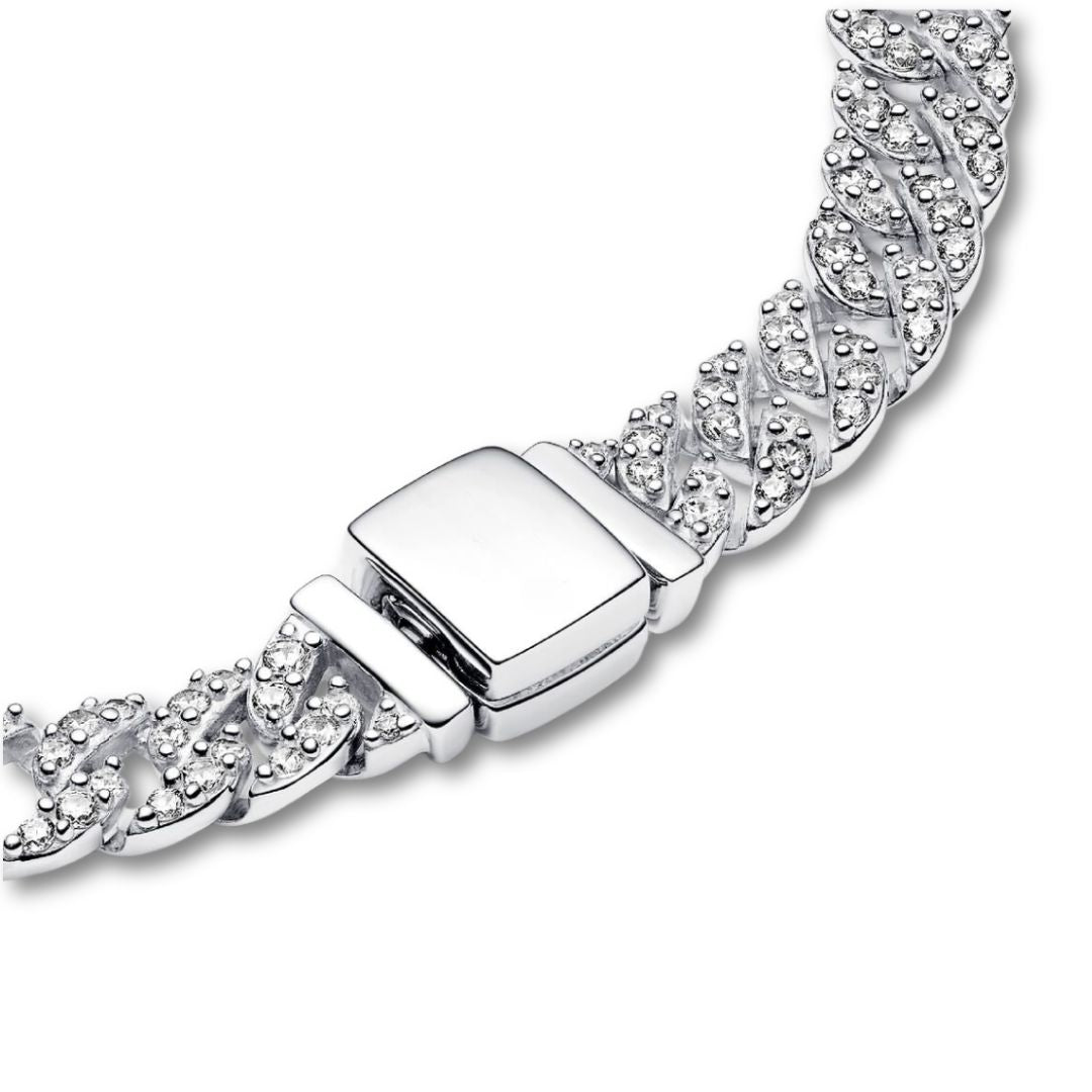 Bracelet Cubain en Moissanite