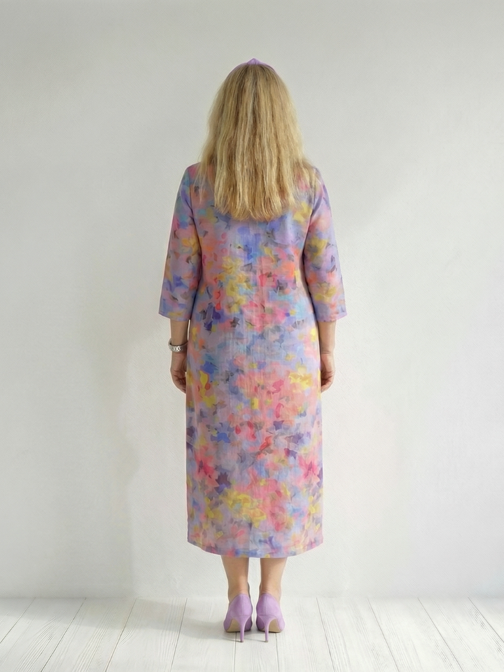 Benson | Robe Midi Florale Abstraite
