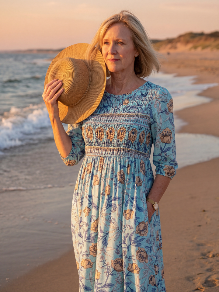 Halia | Robe Midi à Fleurs des Prairies