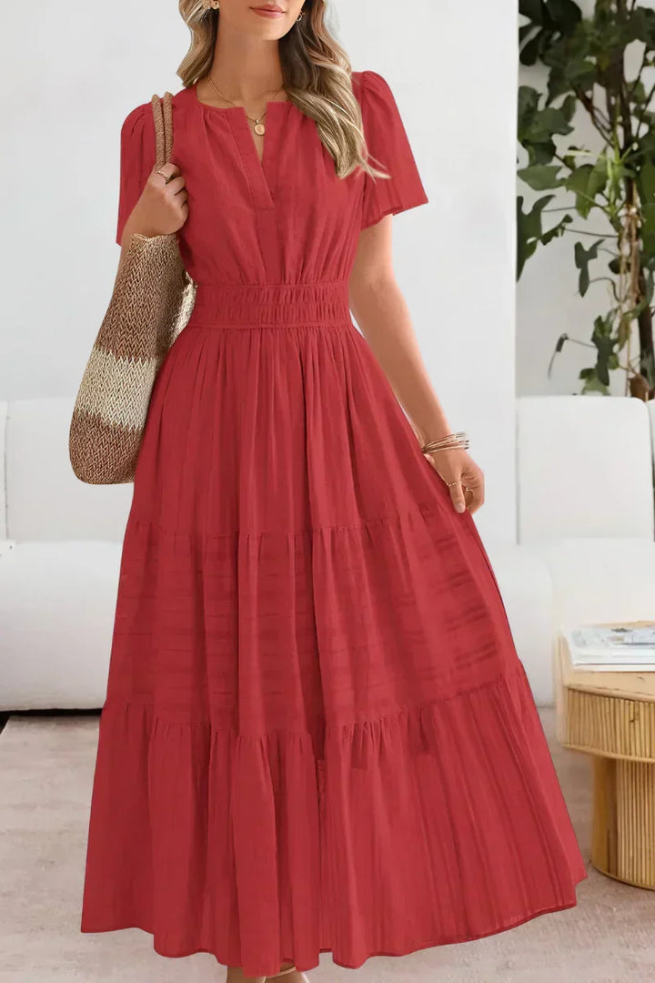 Emma | Robe maxi avec taille froncée