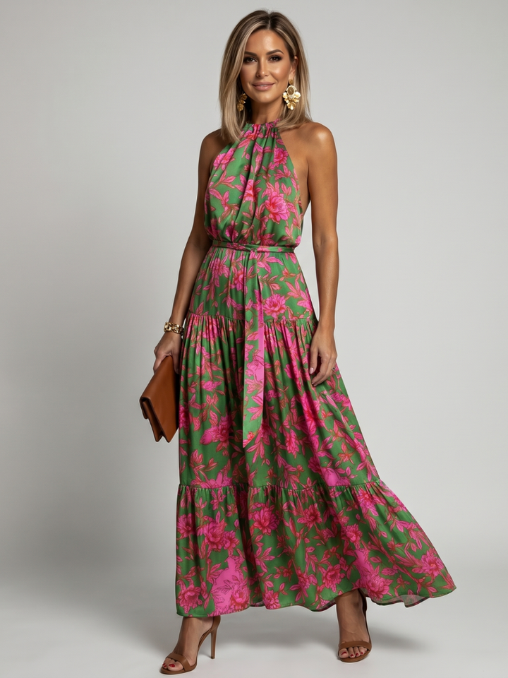 Rowen | Robe Midi Décolleté Drapé