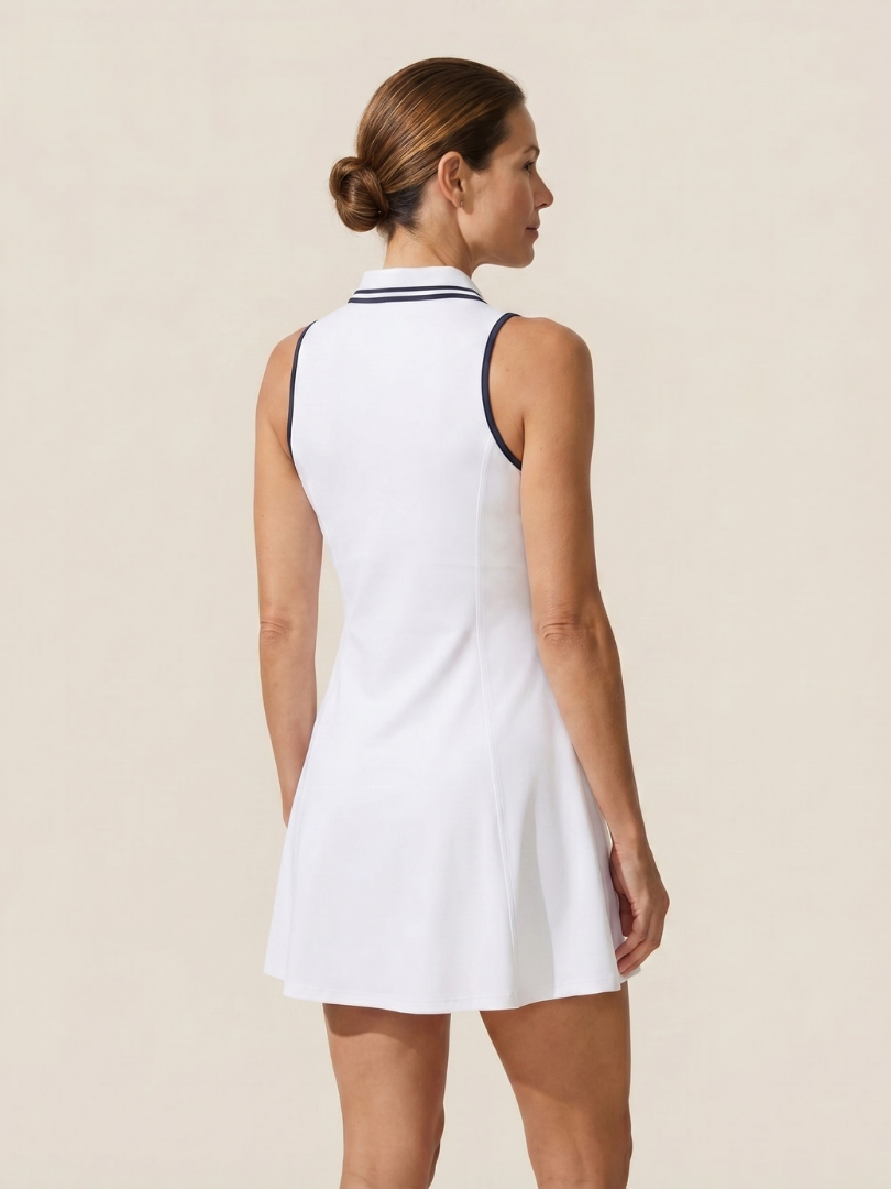 Anis | Robe de tennis sans manches avec col zippé