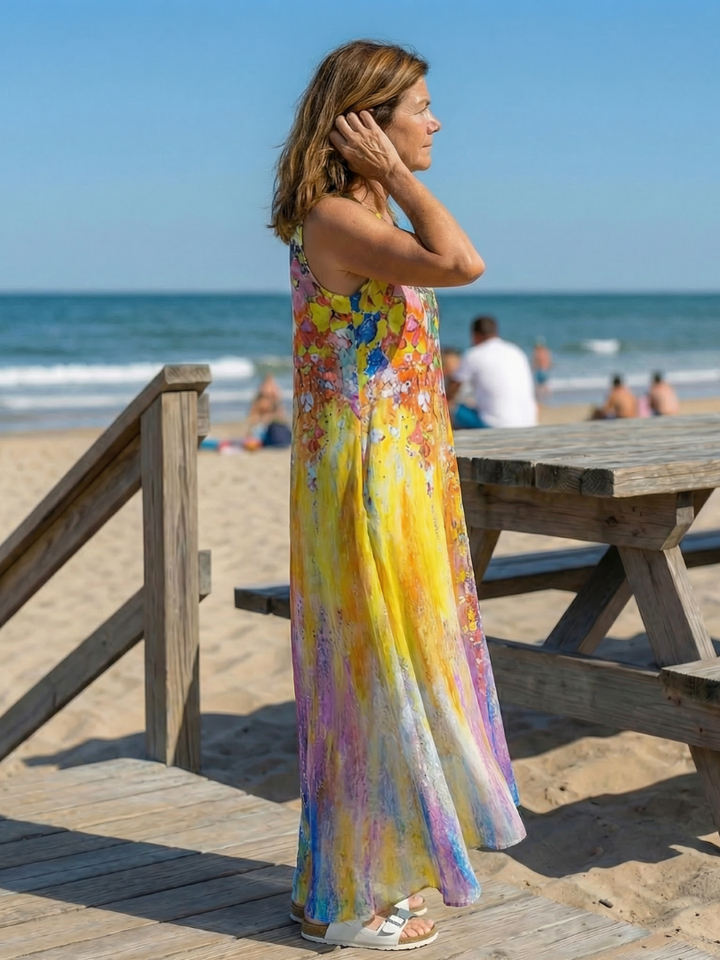 Alina | Robe Maxi en Plein Air