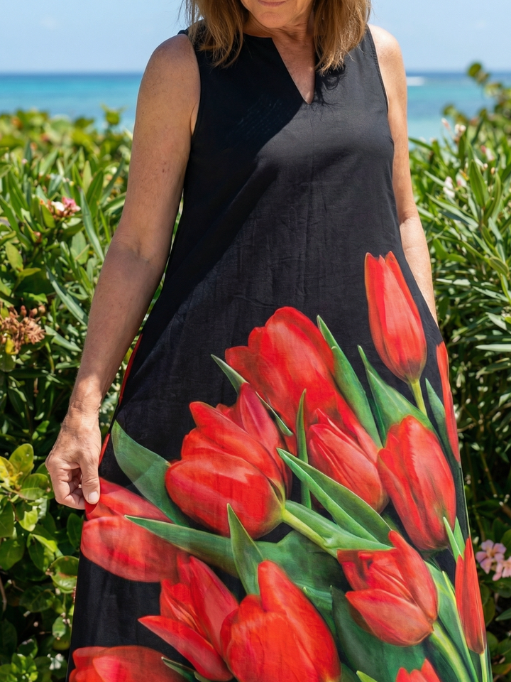 Cylia | Robe Maxi Rose Douce