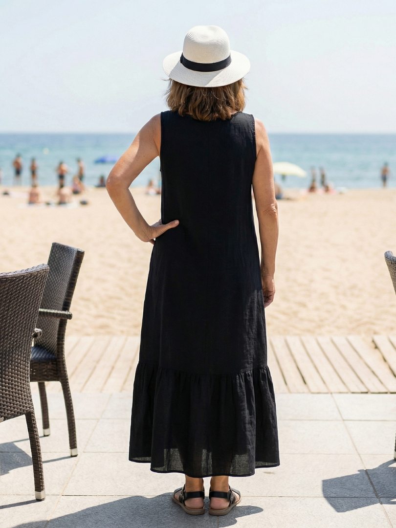 Ismerie | Robe Midi Drapeau Facile