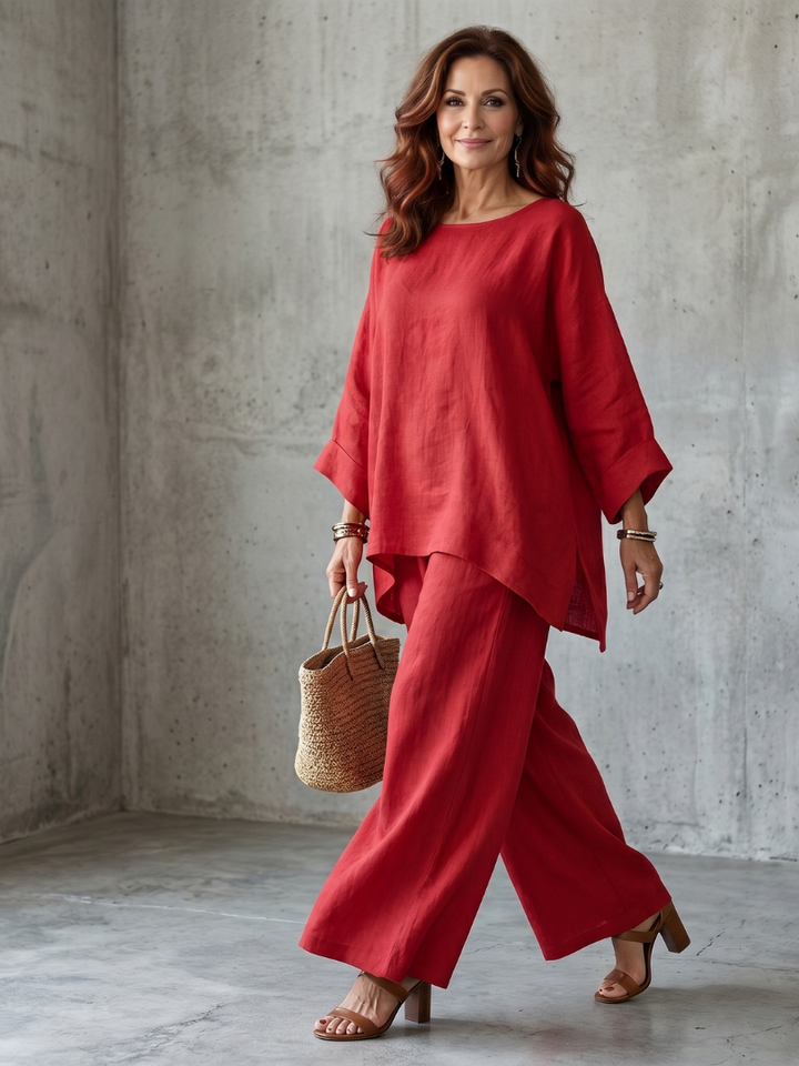 Prue | Ensemble Tunique Oversize et Pantalon Large