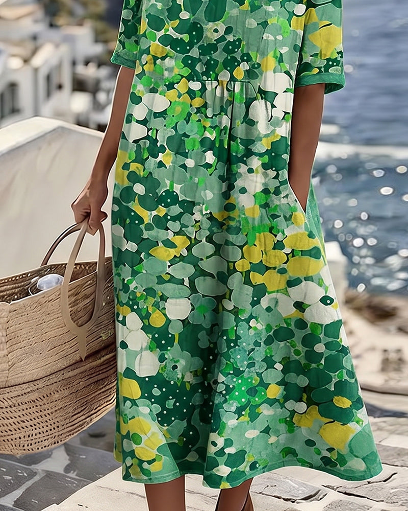 Flora | Robe midi florale ample