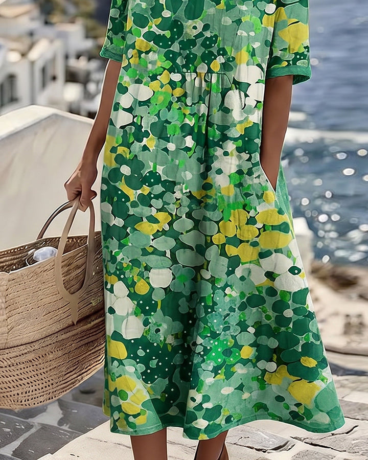 Flora | Robe midi florale ample