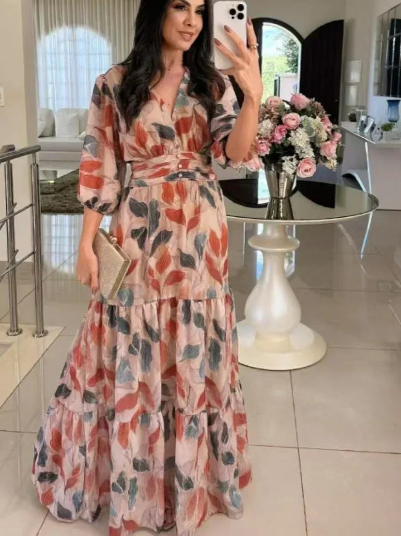 Claudia™ | Robe Longue Fleurie